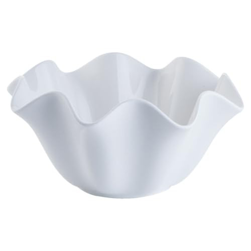 CALLARON Ceramic Salad Bowl 29.7oz Snack Bowl Flower Shaped Bowl Serving Bowl Wave Sauce Dishes Decorative Fruit Bowl Dishes Small Soup Bowl for Home Kitchen 8.3x3.8inch | Amazon (US)