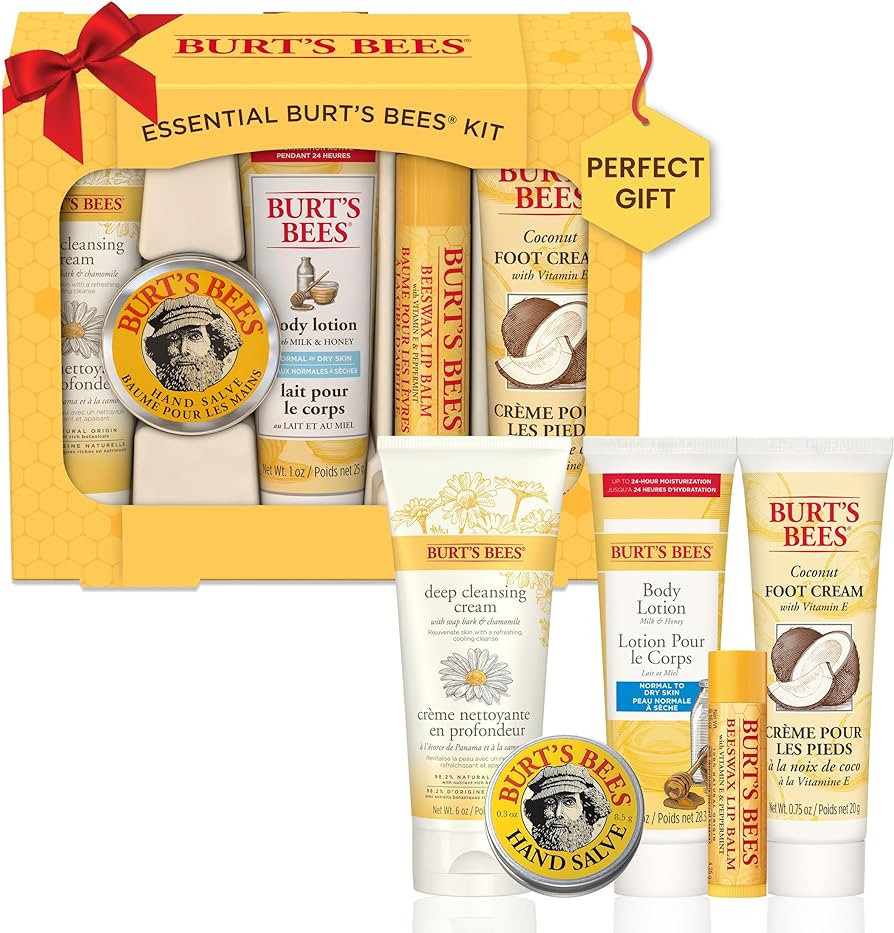 Burt's Bees Christmas Gifts, 5 Stocking Stuffers Products, Everyday Essentials Set - Original Bee... | Amazon (US)