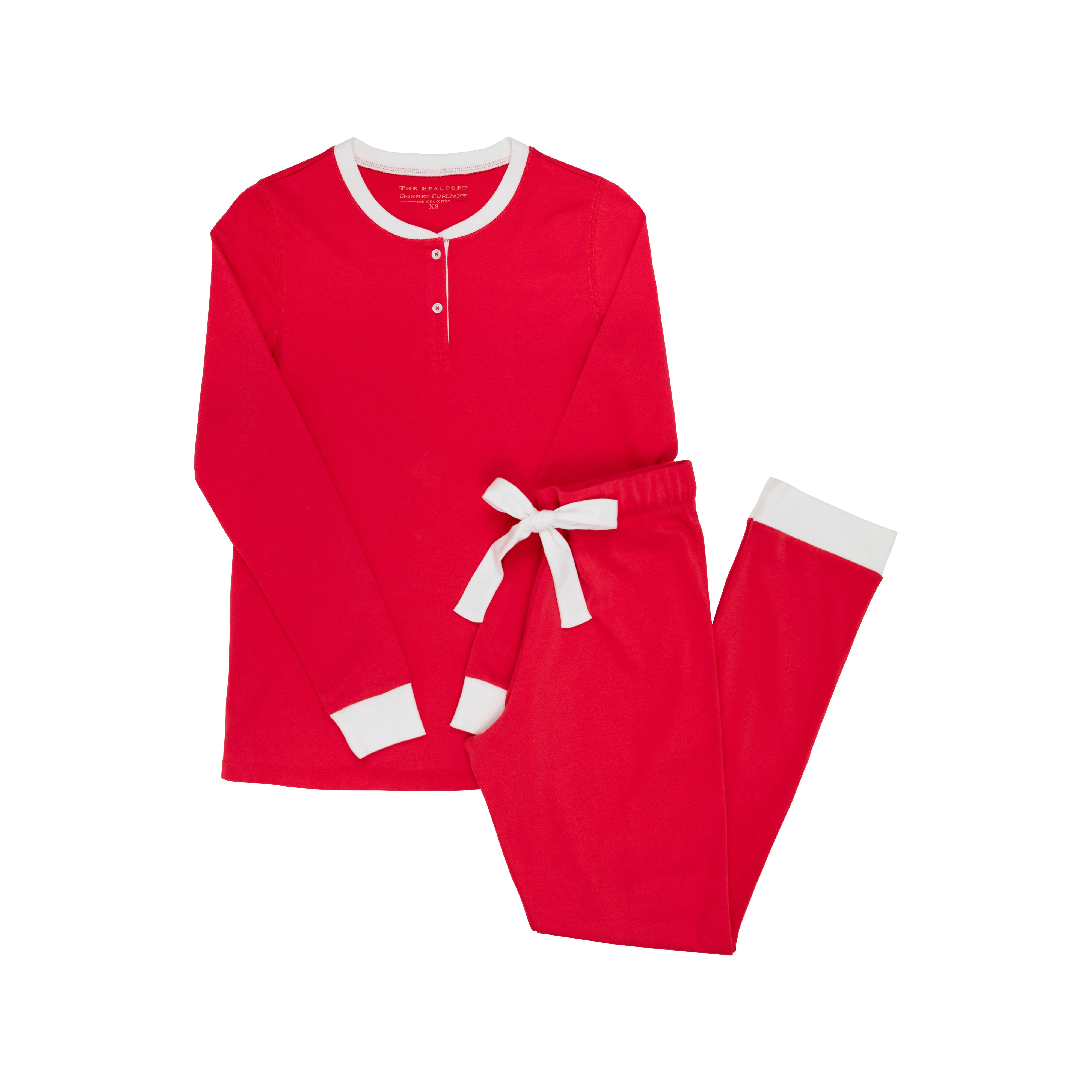 Wimberley's Wine Down Night Night (Women's) - Rudolph Red with Worth Avenue White | The Beaufort Bonnet Company