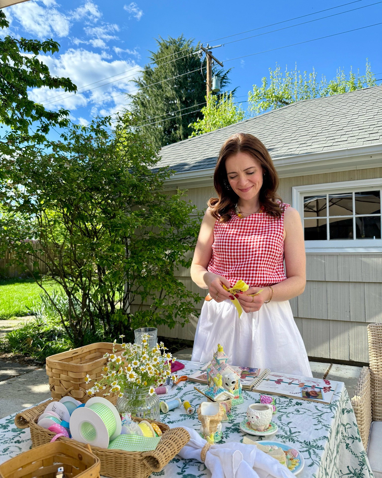 Still not over this 90s nostalgia tea party I threw with my friends and our daughters. I found this farm tea set I evidently got for Christmas in 1994 and my parents had held on to… what a great way to enjoy it! Chatting with my girlfriends while our daughters played happily in their dresses and helped pick out their bow colors… What a lovely way to spend a Saturday afternoon.

I’m linking all the supplies I got on Amazon, plus this exact tea set and some similar vibes for the table setting! Save and try this with your friends!