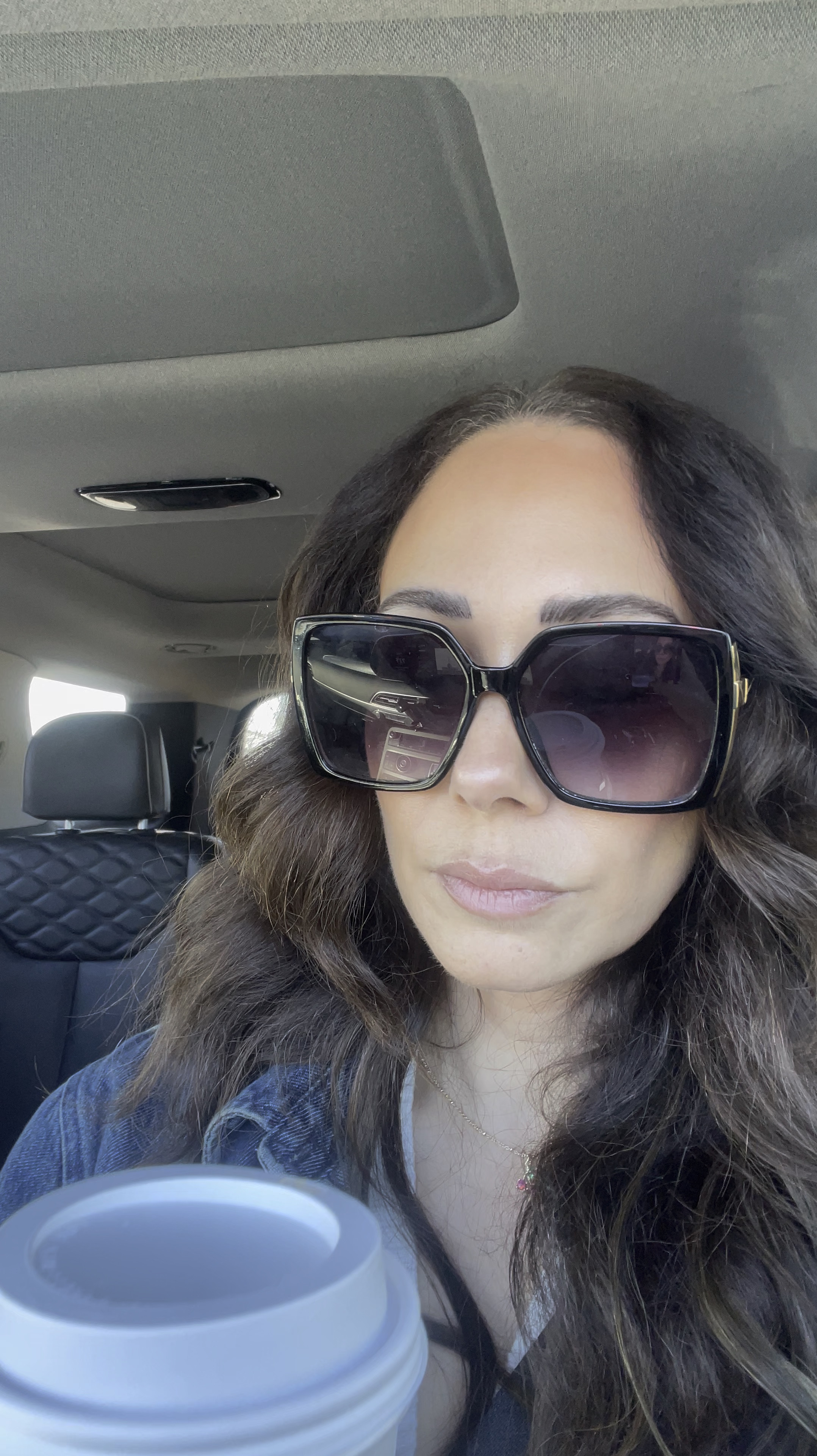 Oversized sunnglasses and the softest denim shirt / jacket runs a little oversized.

#LTKFindsUnder50 #LTKMidsize #LTKOver40