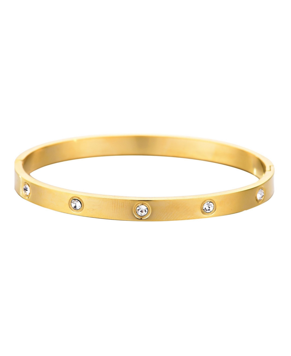 Adornia Tarnish Resistant Gold Plated Crystal Eternity Cuff Bracelet - Gold | Macy's