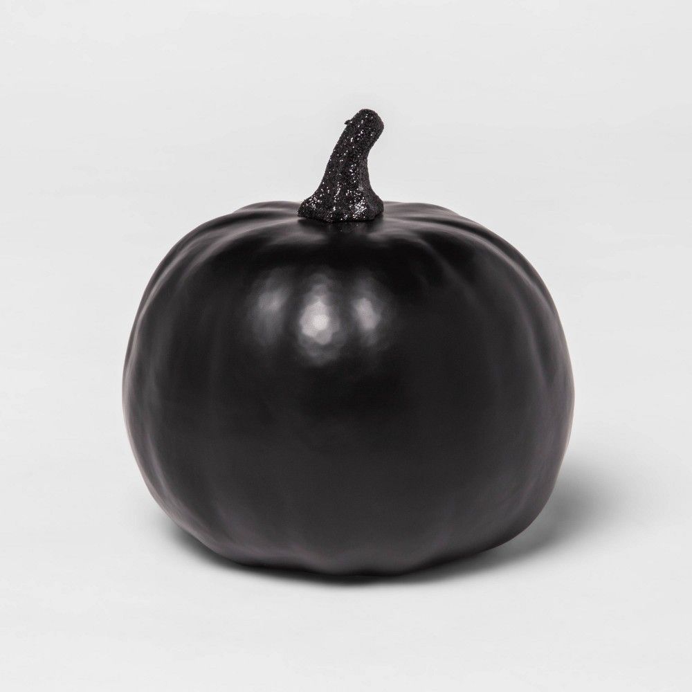 Halloween 5"" x 4"" Solid Painted Black Halloween Decorative Pumpkin - Hyde & EEK! Boutique | Target