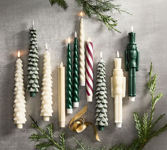 Flameless Nutcracker Taper Candle | Pottery Barn (US)