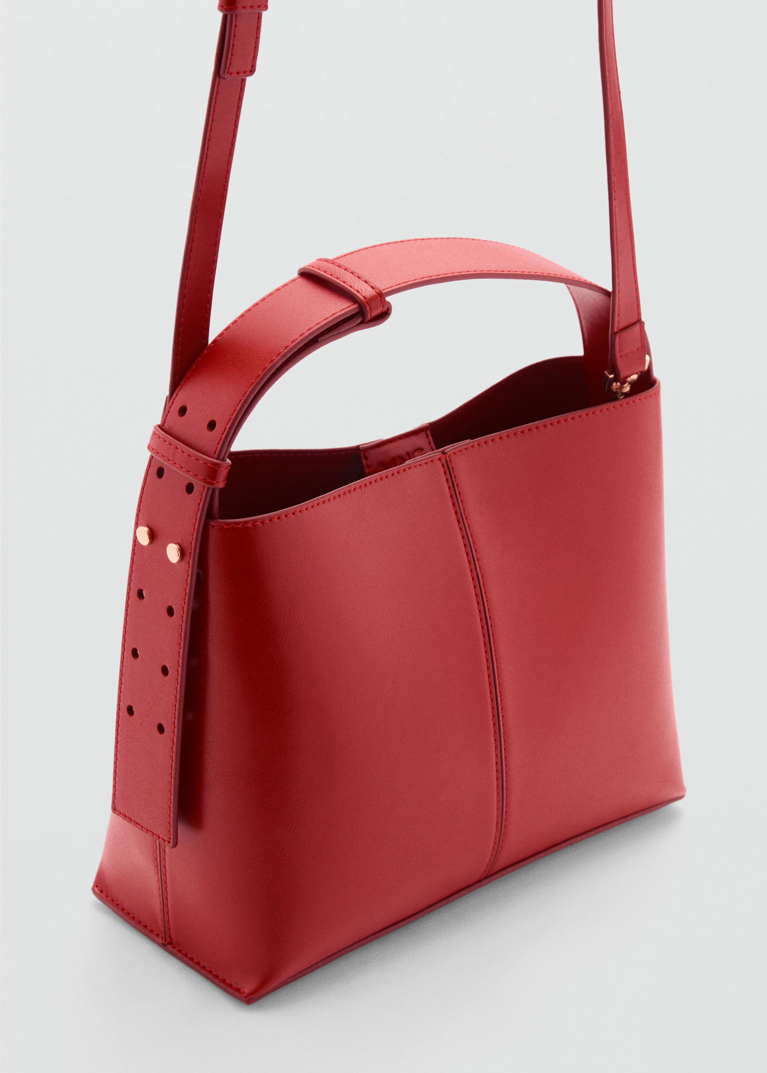 Mini-shopper shoulder bag - Women | MANGO USA | MANGO (US)