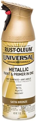 Rust-Oleum 314560 Universal All Surface Metallic Spray Paint, 11 oz, Satin Bronze | Amazon (US)