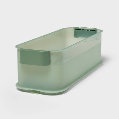 Click in Place 4.5qt Slim Plastic Storage Bin for Home and Office Organization - Brightroom™ | Target