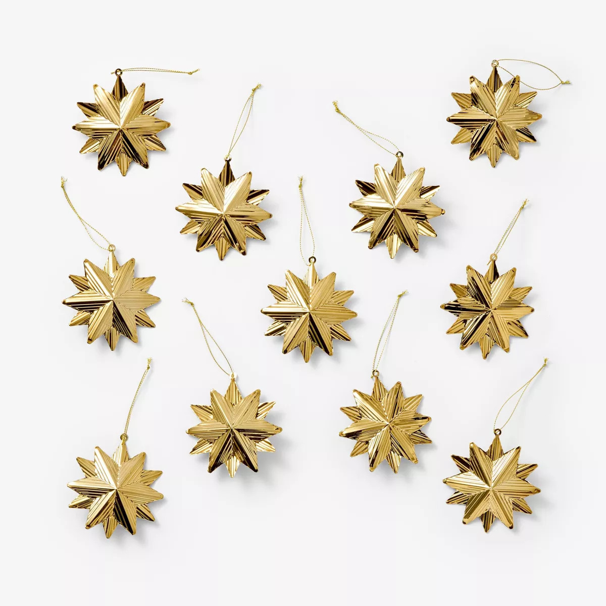 Set of 11 Hammered Gold Metal Star Decorative Ornaments - Threshold™ designed with Studio McGee | Target