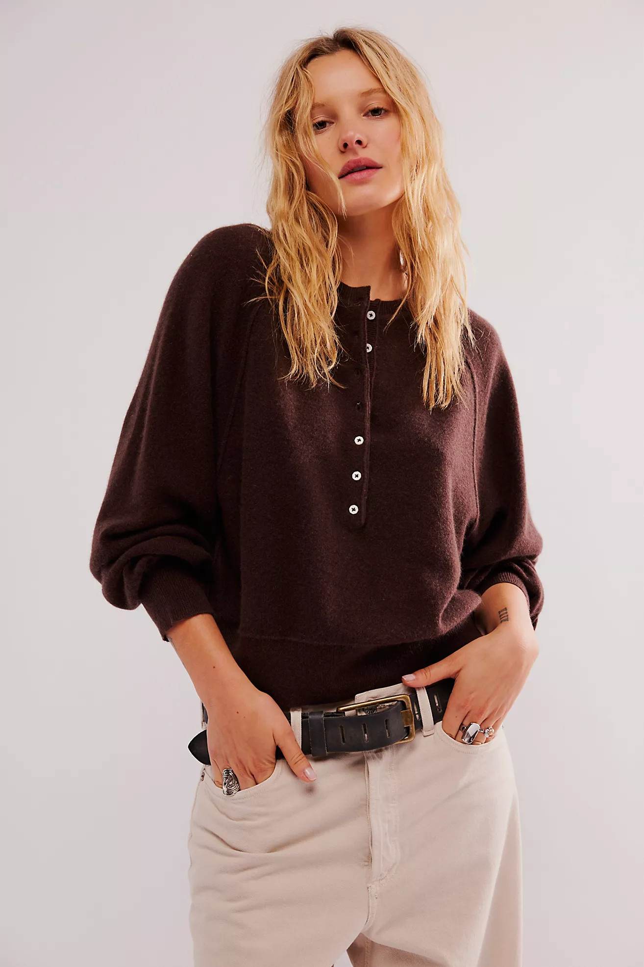 Porta Cashmere Henley | Free People (Global - UK&FR Excluded)