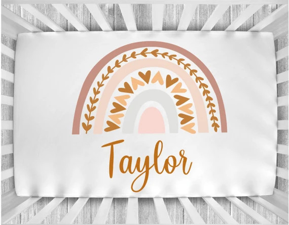 Rainbow Crib Bedding Baby girl Bedding Sets Rainbow baby | Etsy | Etsy (US)