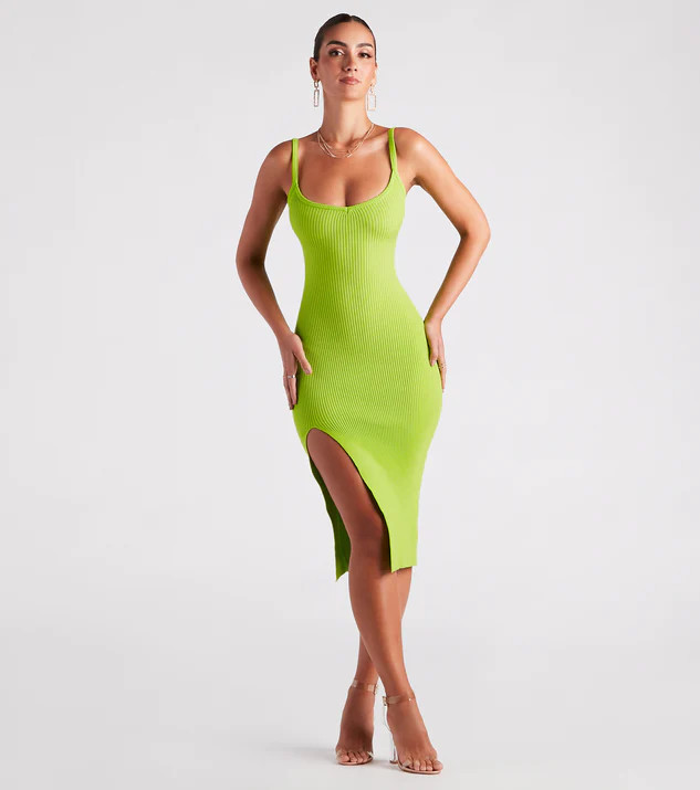 Perfectly Stylish Sleeveless Midi Sweater Dress | Windsor Stores