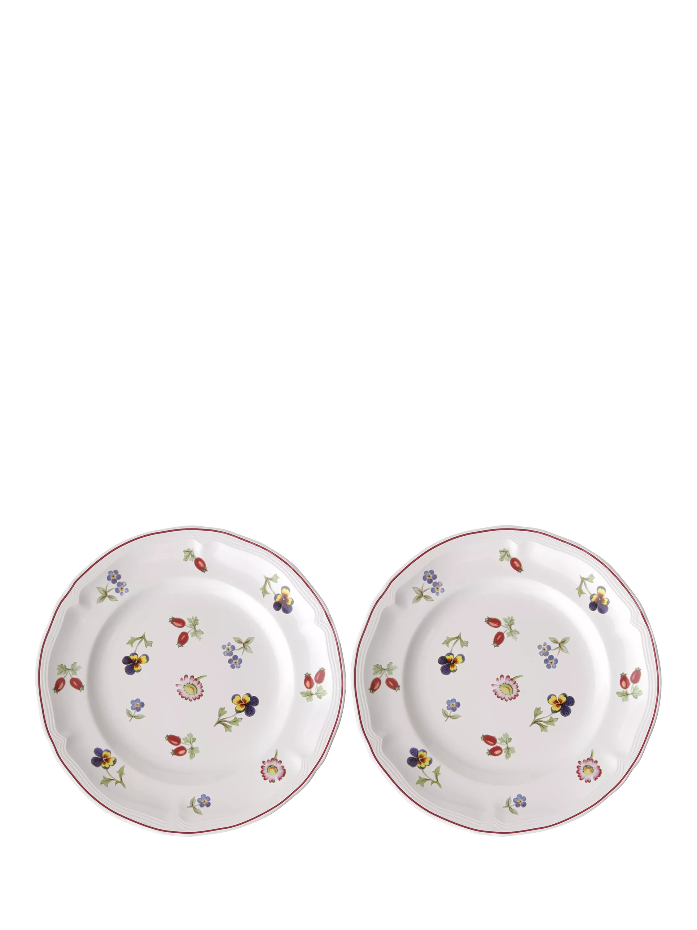 Villeroy & Boch Petite Fleur Porcelain Tea Plate, Set of 2, 22cm, Multi | John Lewis (UK)