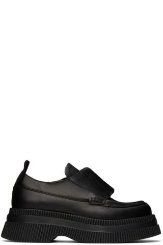 Black Wallaby Creeper Zip Loafers | SSENSE