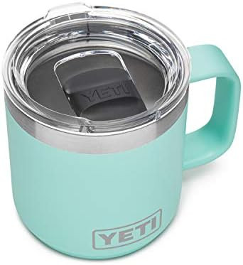 YETI Rambler 10 oz Stackable Mug, Vacuum Insulated, Stainless Steel with MagSlider Lid, Seafoam | Amazon (US)