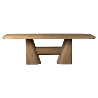 Herschel Modern Classic Brown Oak Rectangular Dining Table - 96 | Kathy Kuo Home