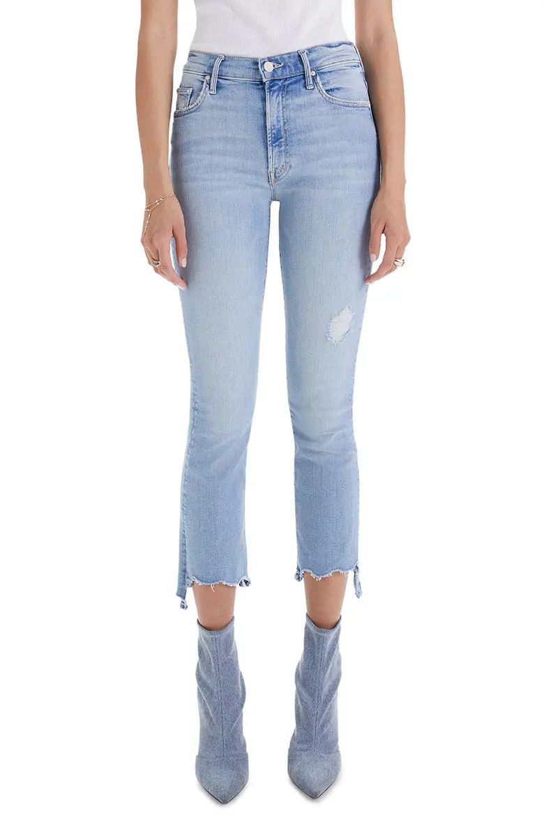 The Insider High Waist Crop Step Chew Hem Jeans | Nordstrom | Nordstrom