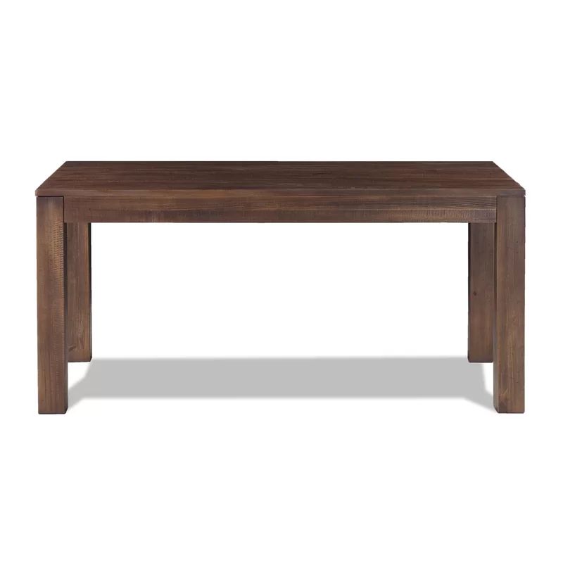 Rustic Walnut Montauk 63" Pine Solid Wood Dining Table | Wayfair Professional