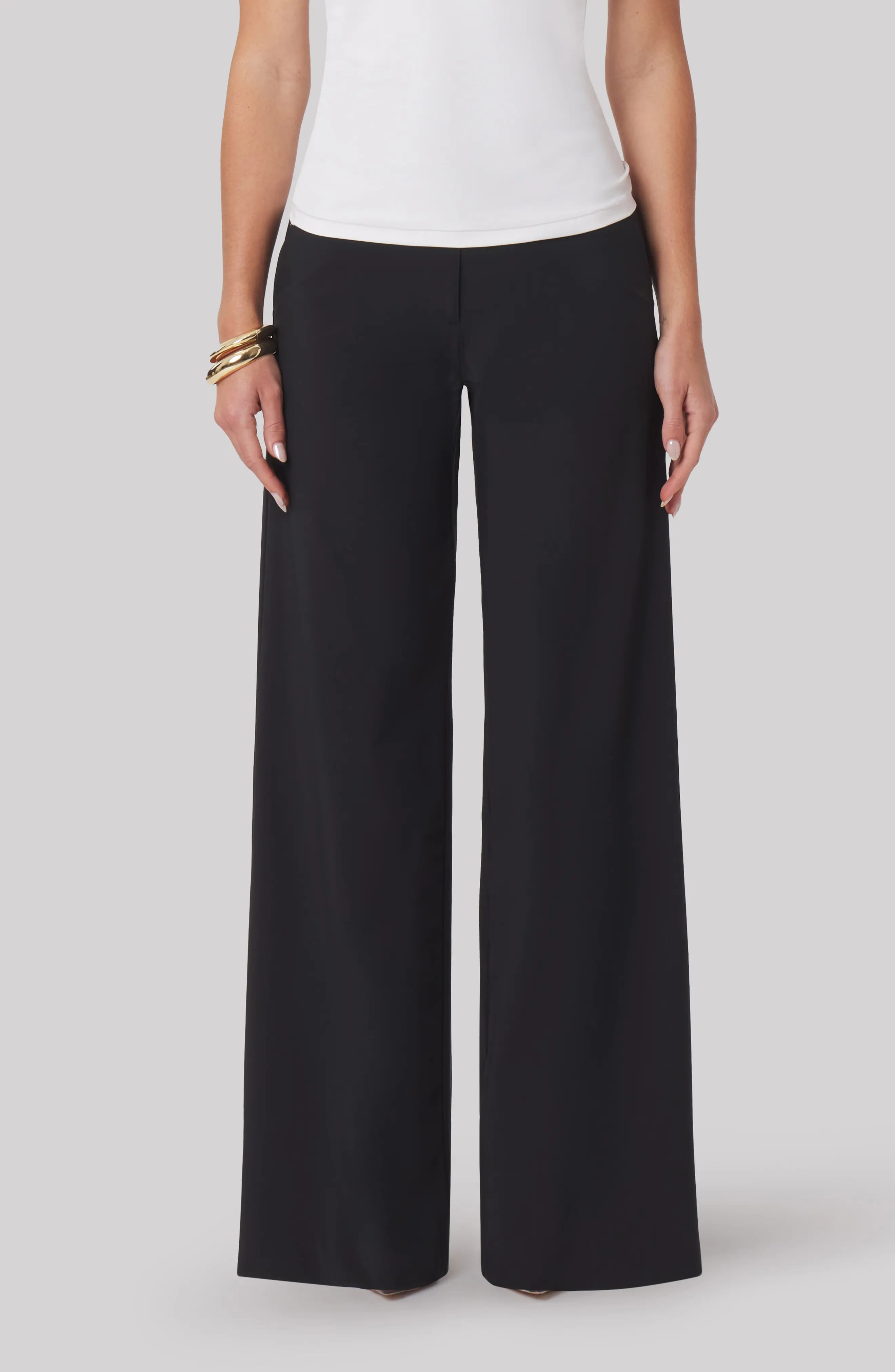 Williams Athletic Club Toni Wide Leg Performance Pants in Black at Nordstrom, Size Large | Nordstrom