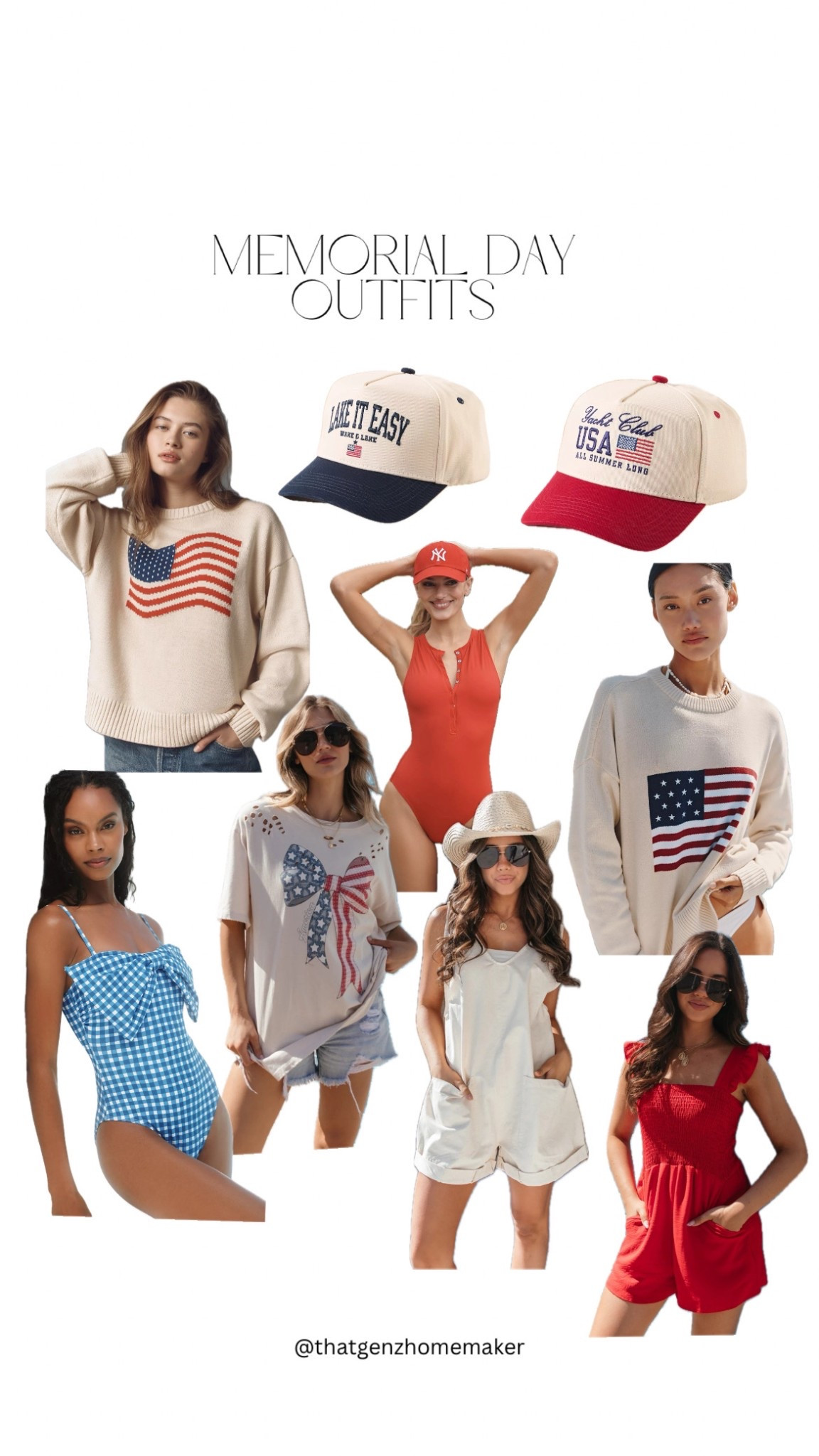 memorial day outfit inspo

memorial day outfits, american flag sweater, american flag outfit, trucker hat, summer outfits, swimsuits, fourth of july outfits, shortalls, romper, summer outfit inspiration, summer pool party outfits



#LTKSeasonal #LTKStyleTip #LTKSwim