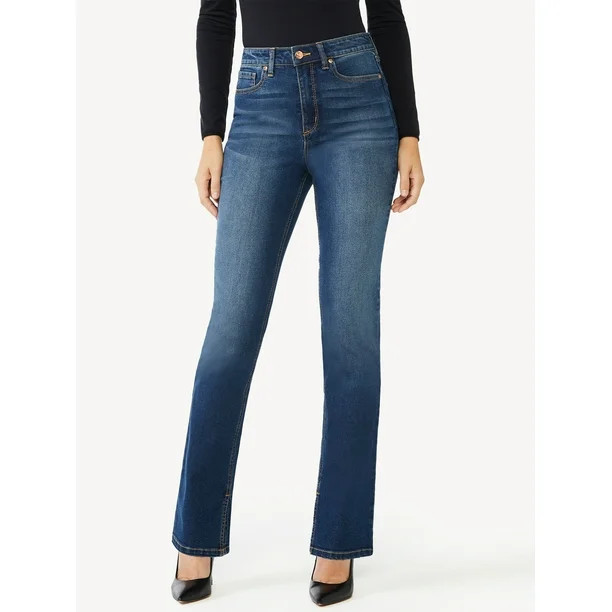 Sofia Jeans by Sofia Vergara Women's 90s Super High Rise Classic Slim Straight Jeans | Walmart (US)