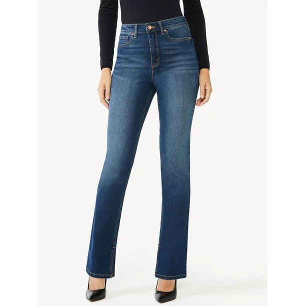 Sofia Jeans by Sofia Vergara Women's 90s Super High Rise Classic Slim Straight Jeans - Walmart.co... | Walmart (US)