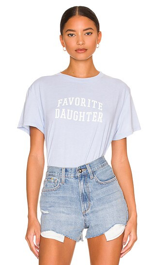 Cropped Collegiate Tee in Baby Blue | Revolve Clothing (Global)