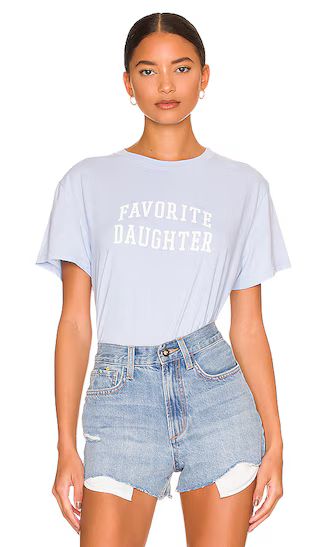 Cropped Collegiate Tee in Baby Blue | Revolve Clothing (Global)