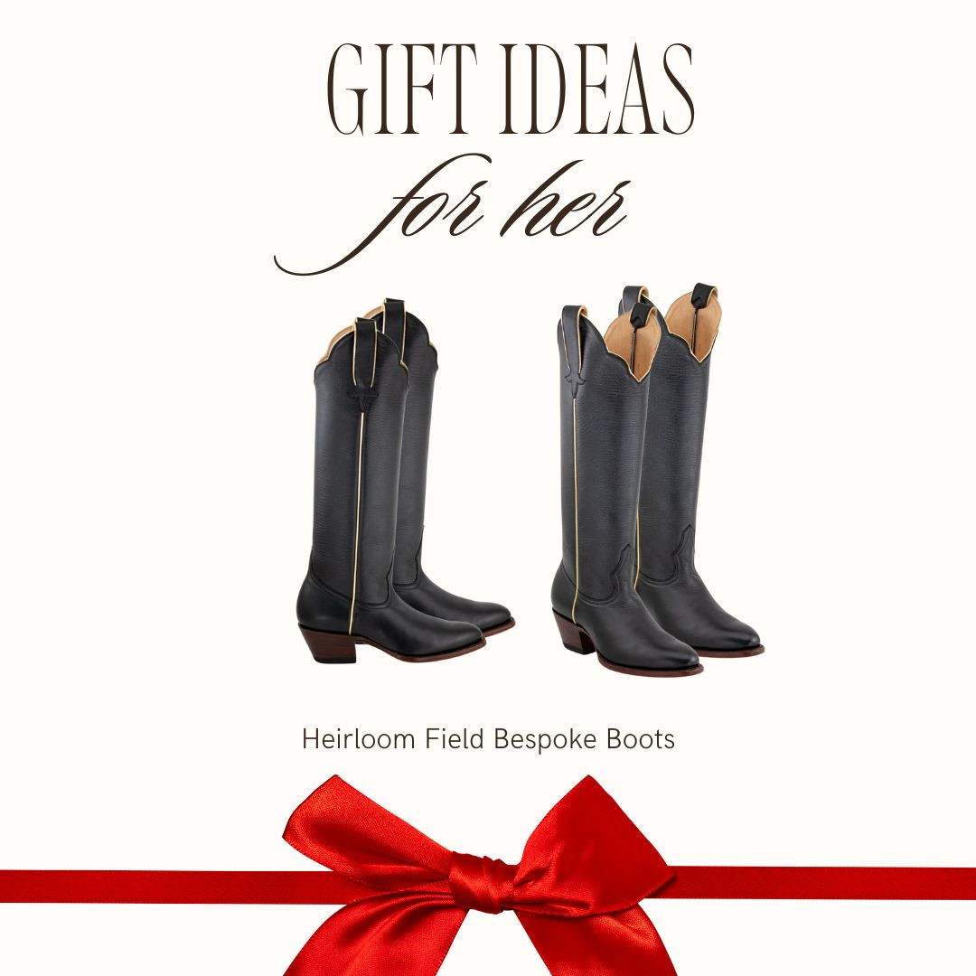 Complete your wardrobe with these handmade, luxury cowgirl boots! 🎄

Whether you're styling Christmas outfits or searching for the most comfortable luxury boots on the market, our 17" Buttery Soft Full-grain Calfskin Black and Gold McCall Boots are a must-have.✨

These are a luxury gift for her that will be treasured forever! Add them to your wishlist, and tell your friends who appreciate incredible boots!

luxury gifts for her / holiday outfits / cowgirl boots / christmas outfits / gift guide for her / gifts for her / white elephant gift / holiday party outfit / gift guide / luxury gift for her / boots / anniversary gift / Valentine's Day gift / graduation gift / designer / small batch / limited edition / wedding shoes 

 #LTKGiftGuide #LTKHoliday #LTKWedding