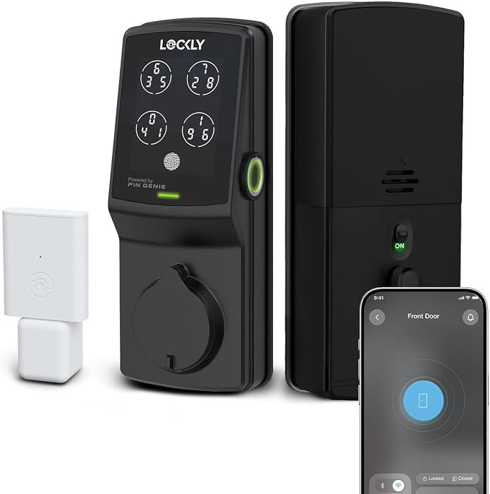 Lockly Secure Pro Smart Deadbolt Lock — Fingerprint Keyless Entry, PIN Genie® Patented Keypad,... | Amazon (US)