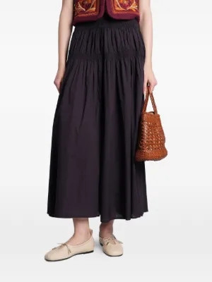 Antik Batik Smocked Tiered Maxi Skirt | Blue | FARFETCH | Farfetch Global