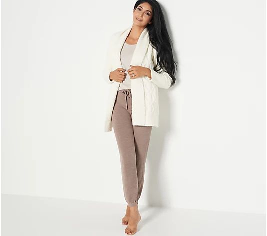Barefoot Dreams CozyChic Cable Cardigan | QVC
