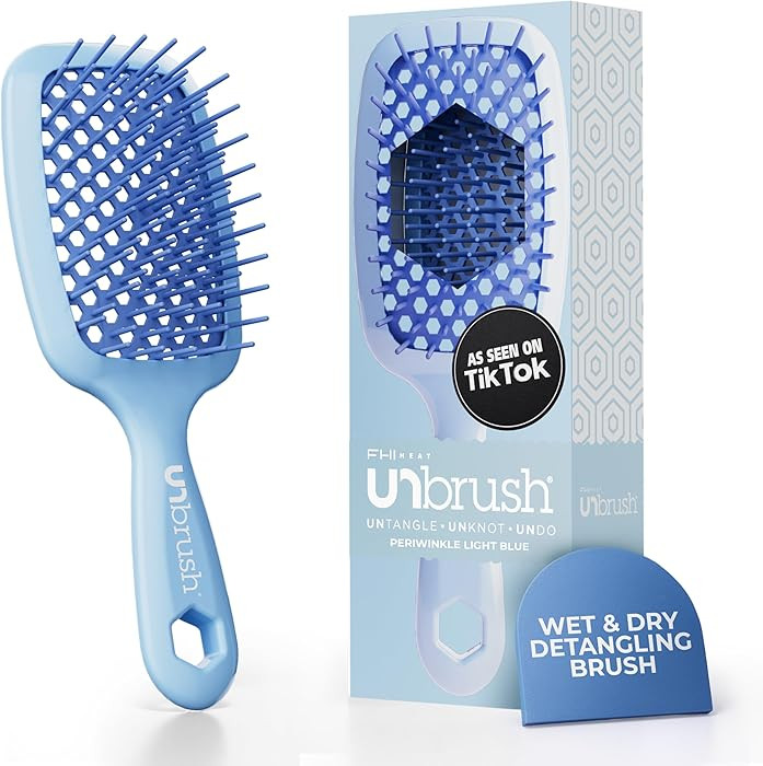 FHI Heat UNbrush Detangling Brush for Pain-Free Brushing on All Wet or Dry Hair Types — Durable... | Amazon (US)