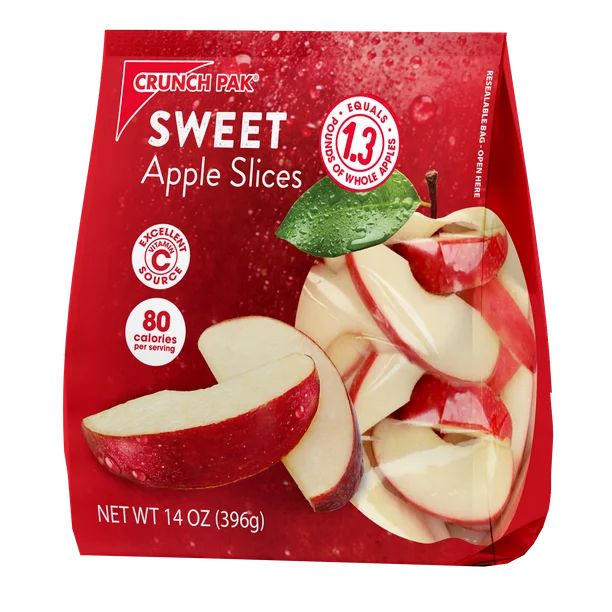 Crunch Pak Family Sized 14oz Bag of Sweet Sliced Apples - Walmart.com | Walmart (US)