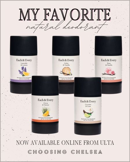 Natural deodorant - each and every - ulta - ulta online - non toxic finds - healthy deodorant 

#LTKbeauty #LTKfit