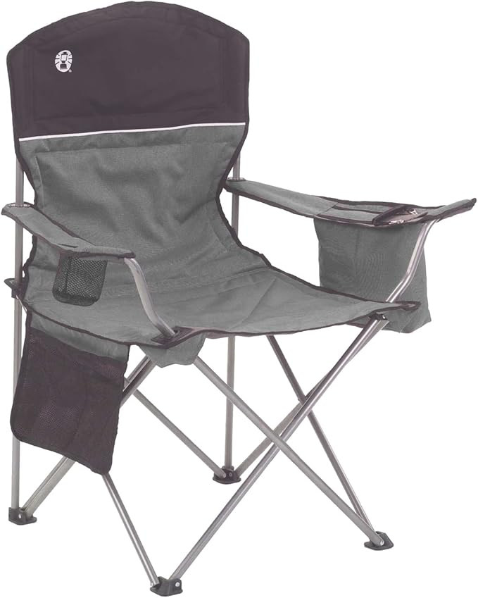 Coleman Portable Camping Chair with 4-Can Cooler, Fully Cushioned Seat and Back with Side Pocket ... | Amazon (US)