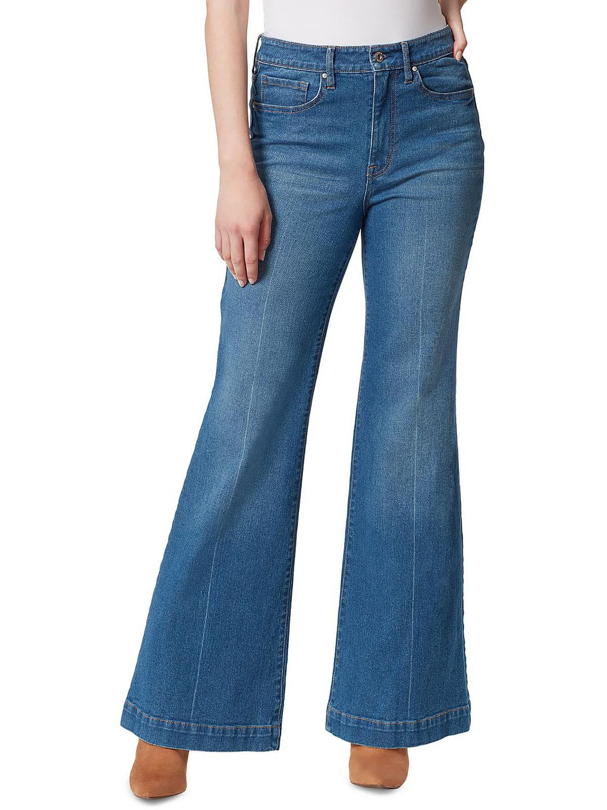 Jessica Simpson Womens True Love Denim Flare Wide Leg Jeans | Walmart (US)