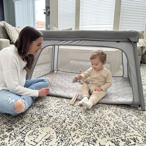 Newton Baby Travel Crib and Play Yard in Grey Size 51"" x 34.5"" x 28.5 | Babylist