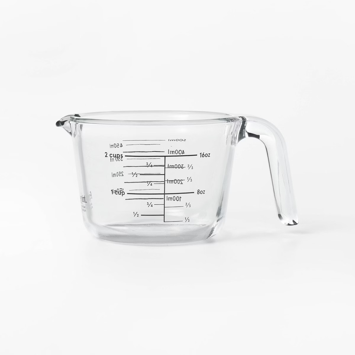 2 Cup Glass Measuring Cup Clear - Figmint™: Borosilicate, Microwave & Dishwasher Safe, 16oz Cap... | Target
