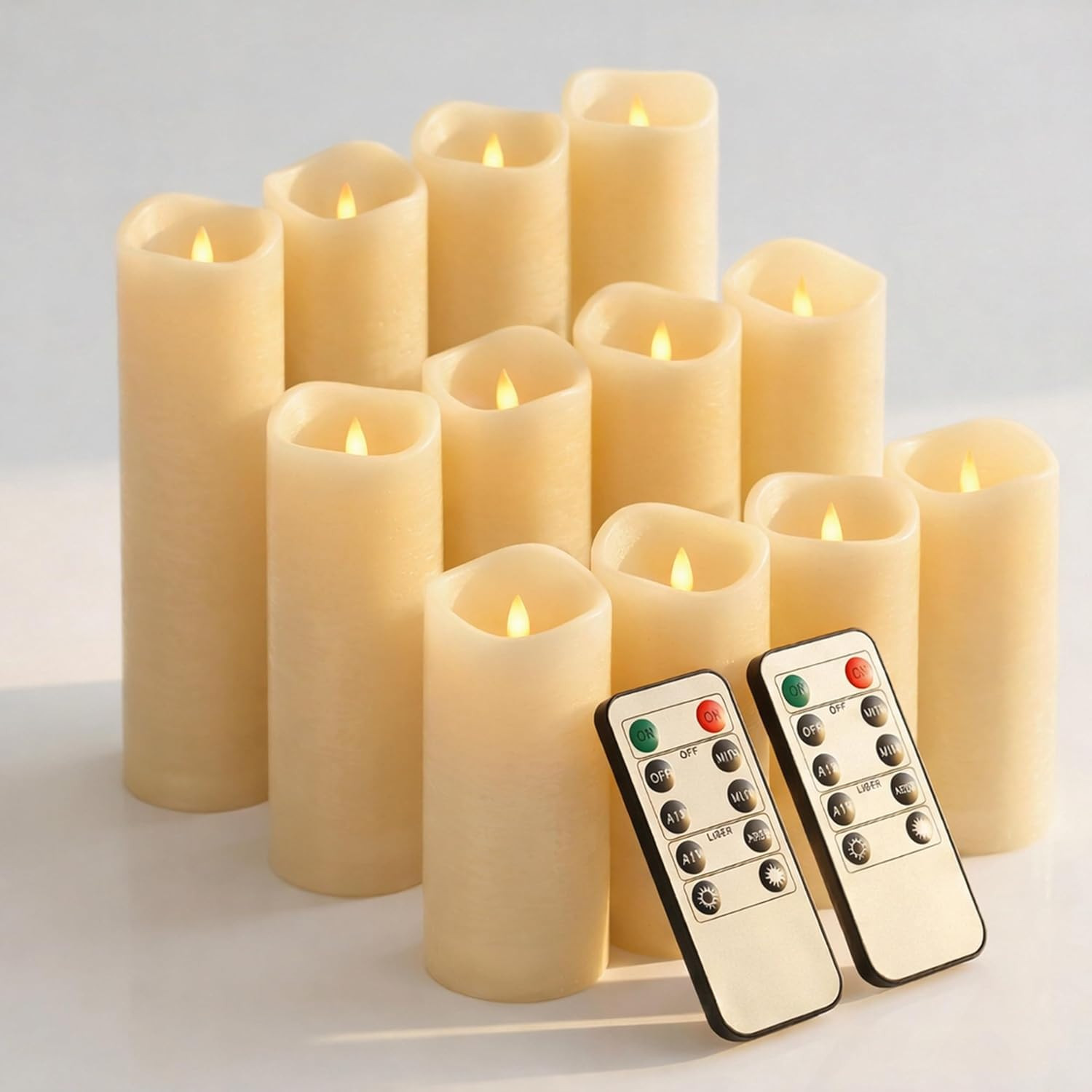 Enido Flameless Candles Led Candles Pack of 12 Battery Candles (D2.15'' x H4''5''6'') Waterproof ... | Amazon (US)