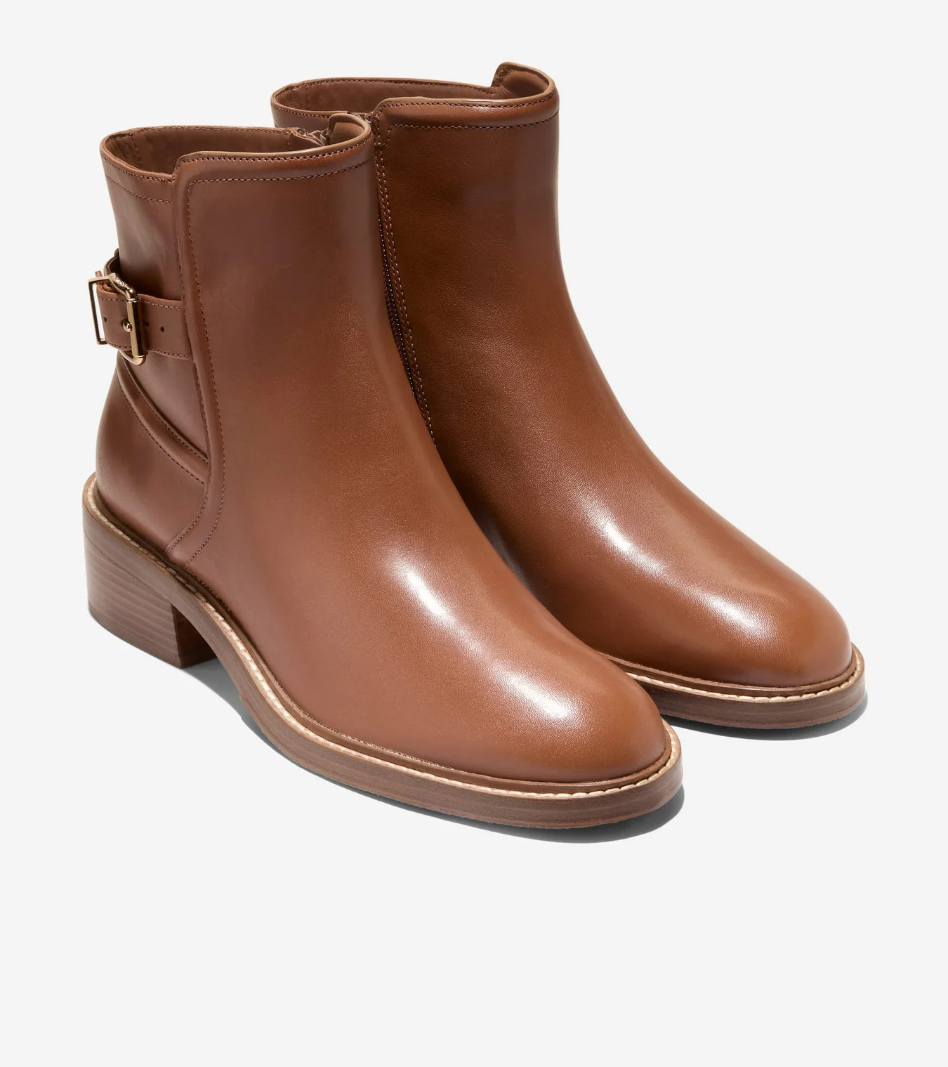 Women's Silvana Buckle Booties in Brown | Cole Haan | Cole Haan (US)