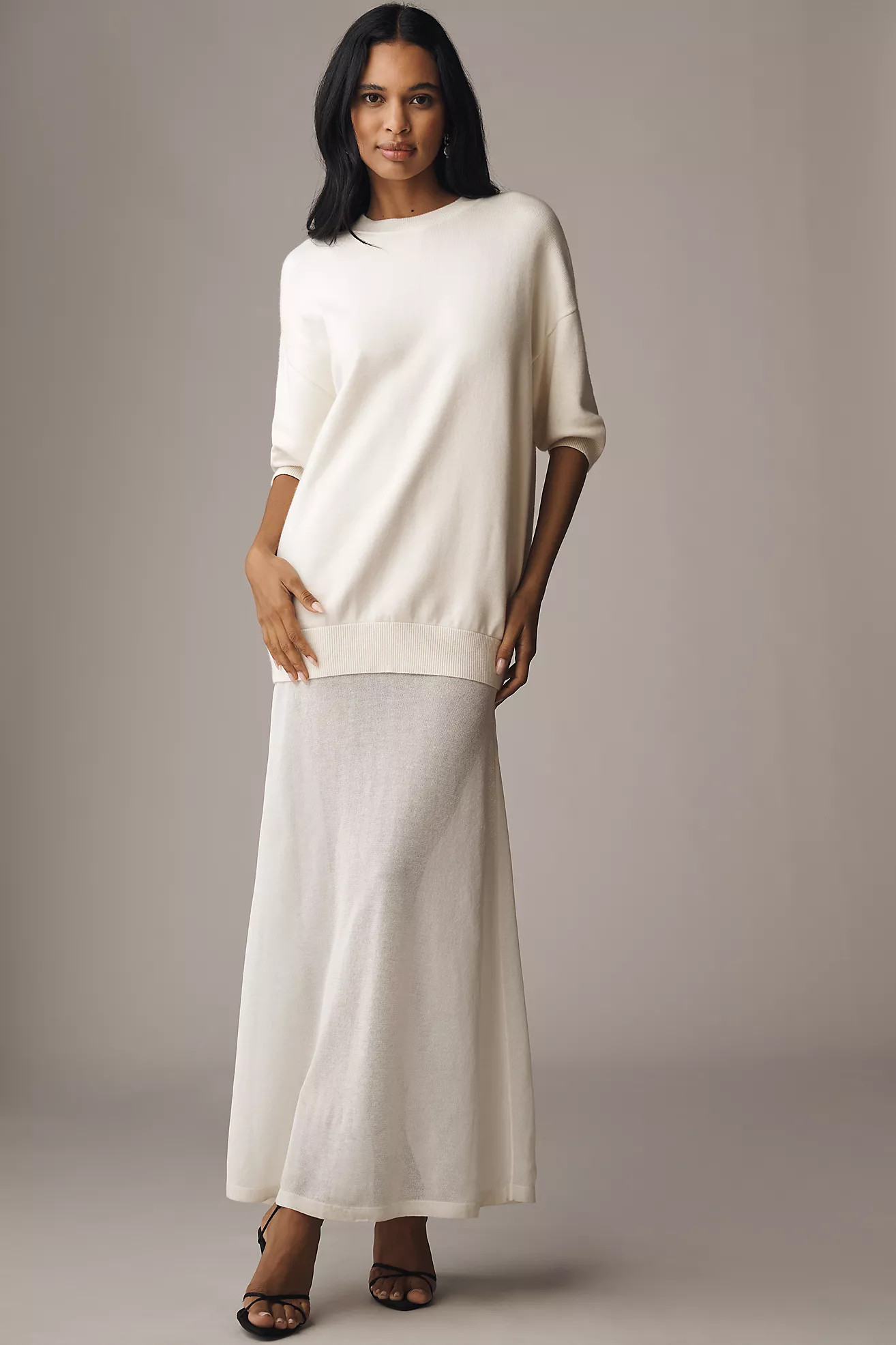 SER.O.YA Awen Twofer Sheer Sweater Dress | Anthropologie (US)