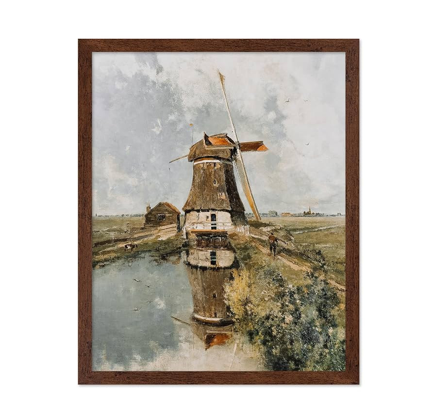 Poster Master Vintage Illustration Poster - Retro Landscape Print - Gift for Artist, Friend - Dut... | Amazon (US)