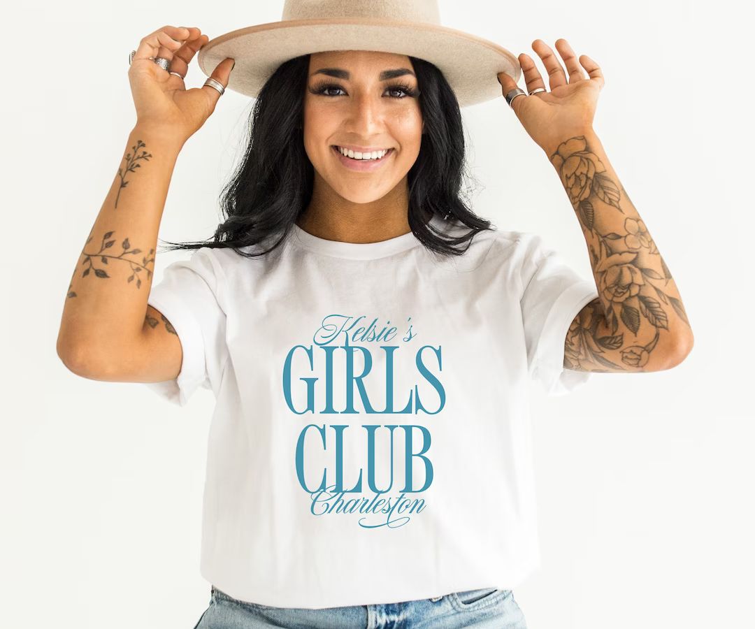 Custom Girls Club Bachelorette Shirt Girls Trip Shirt Retro - Etsy | Etsy (US)
