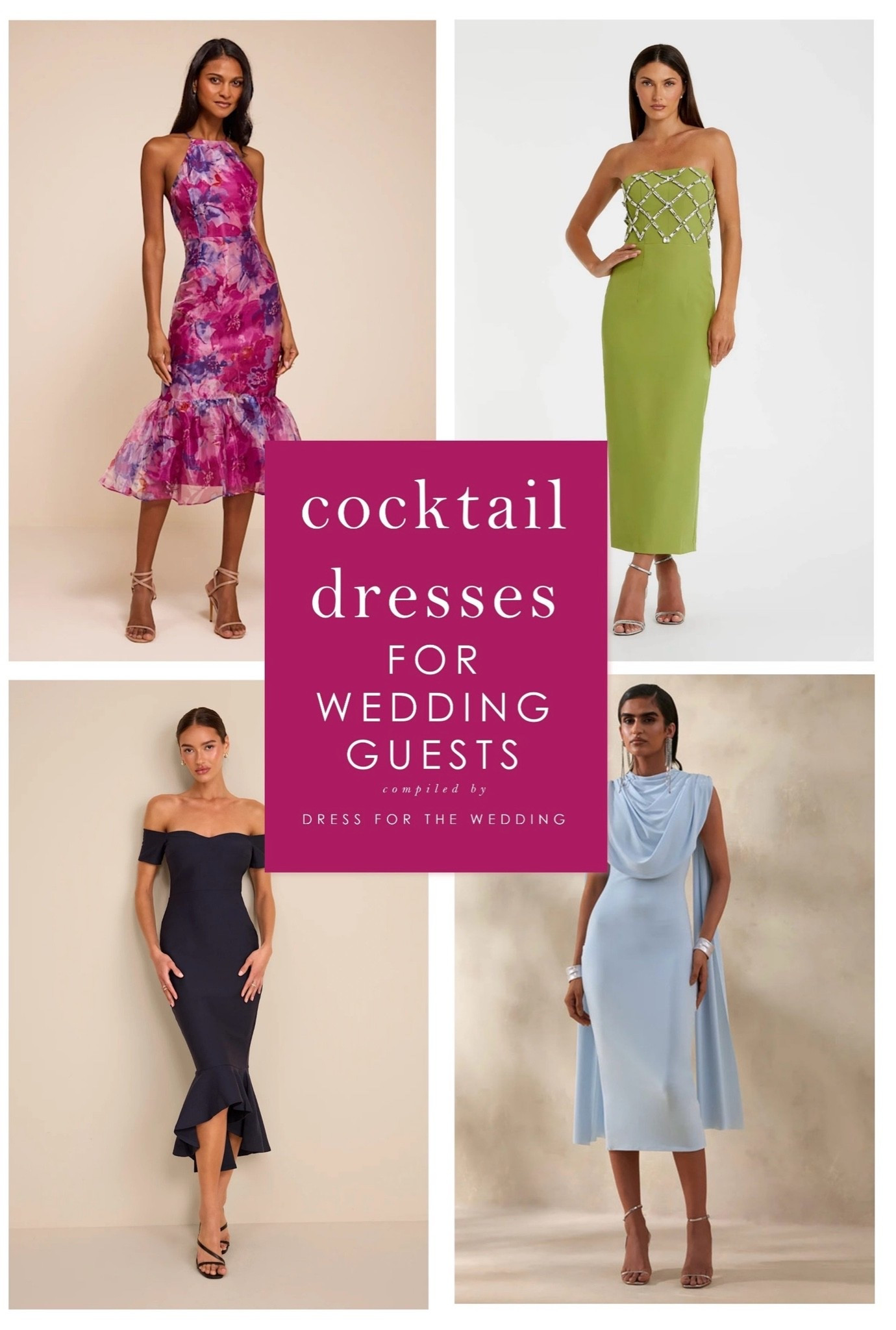 Cocktail attire is a top dress code for weddings. Here are some of our favorite cocktail dresses to get the perfect look! Engaged, planning a wedding or attending several weddings? Dress for the Wedding is a curated wedding shopping site. Follow us on the LIKEtoKNOW.it shopping app to get the product details for this look plus sale alerts on wedding attire, cute dresses under $100, ideas for wedding guest outfits, plus wedding decor and gift ideas! @Lulus @macduggal @Club L London

#LTKWedding #LTKootd #LTKgrwm