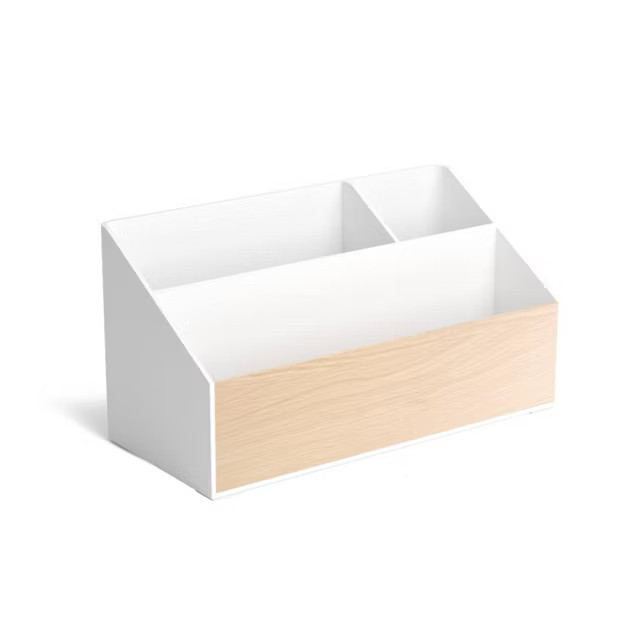 U Brands x RiOrganize 10" Modern Plastic & Wood Desk Organizer | Target