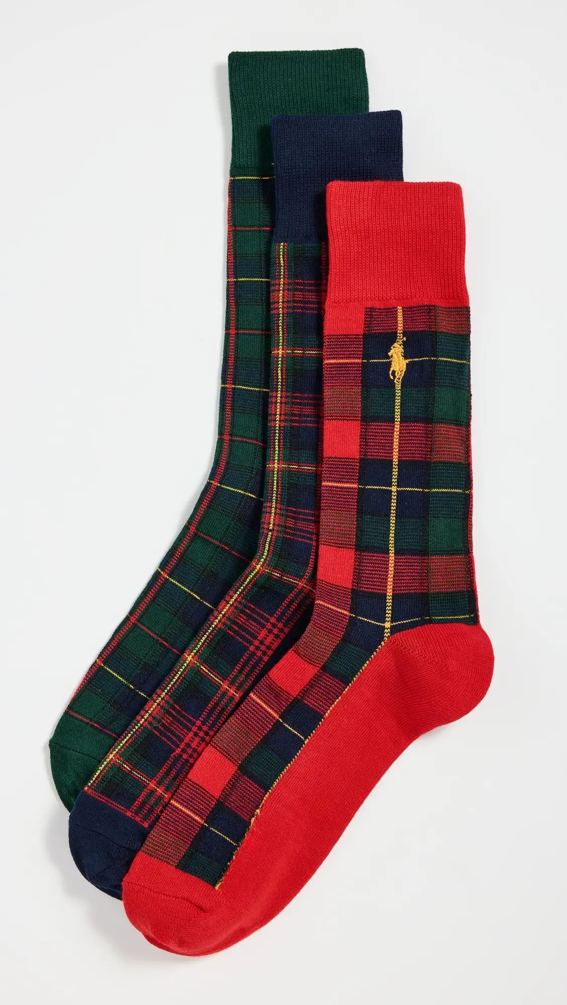 Polo Ralph Lauren 3 Pack Assorted Plaid Socks | Shopbop | Shopbop