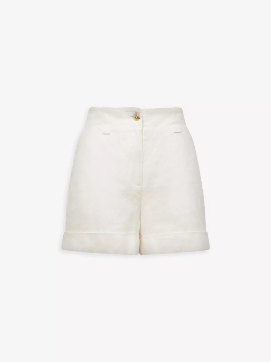Demi patch-pocket linen shorts | Selfridges