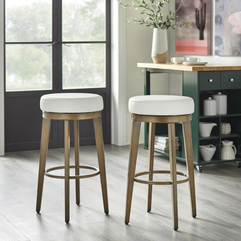 Gadberry Swivel 30.5" Bar Stool | Wayfair North America