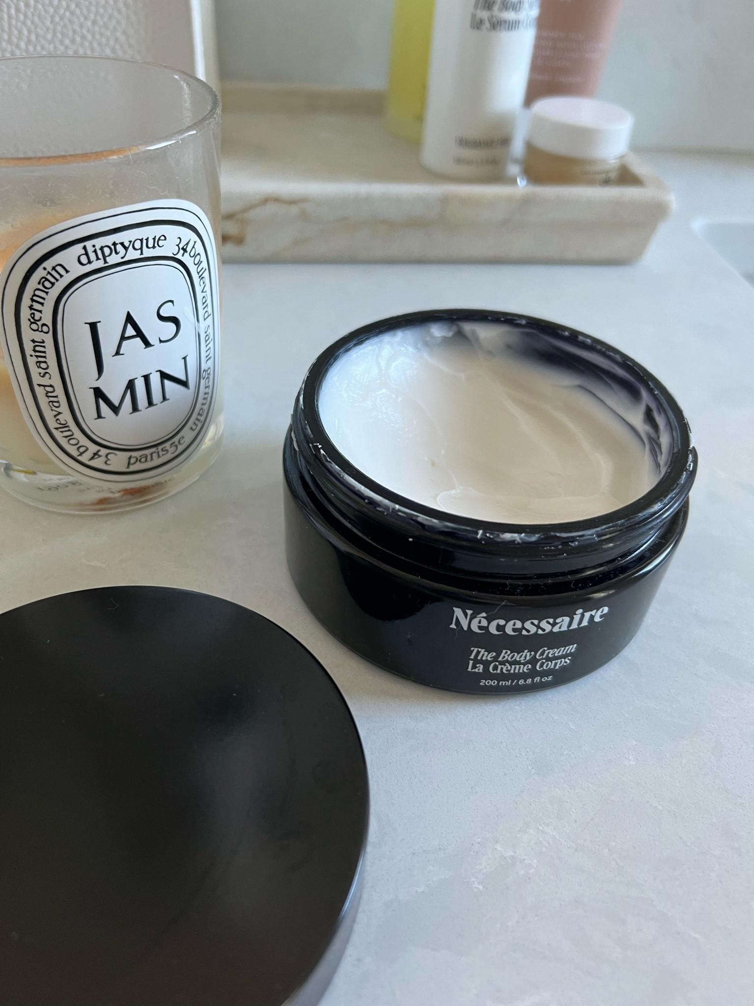 Moisturizing body cream from Necessaire, it looks so elegant on the bathroom counter as well 

 