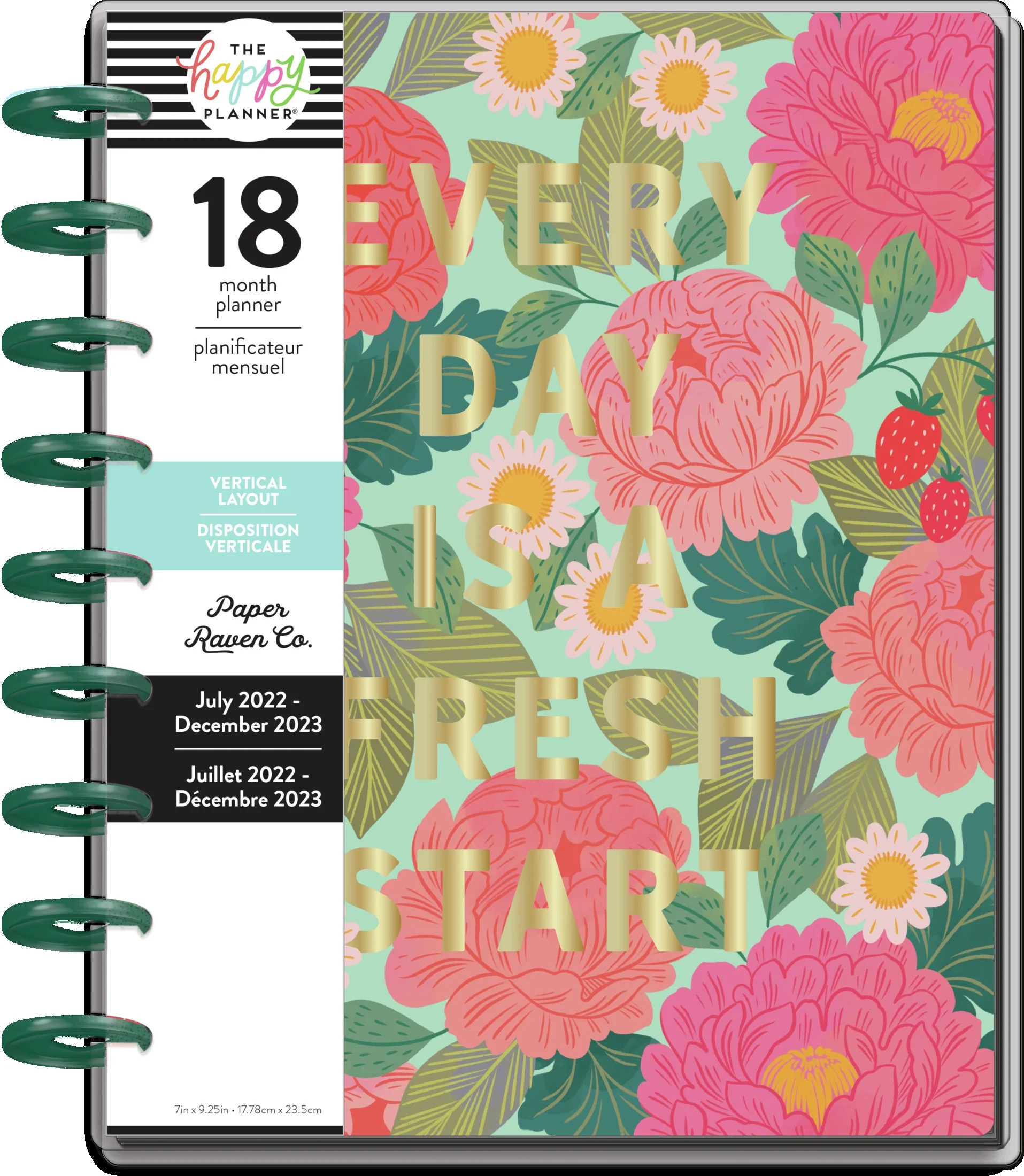 The Happy Planner, Classic 18 Month Planner, July 2022 - December 2023, Seasonal Florals - Walmar... | Walmart (US)